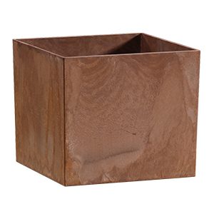 Artstone-Kubik-Pot-Rust