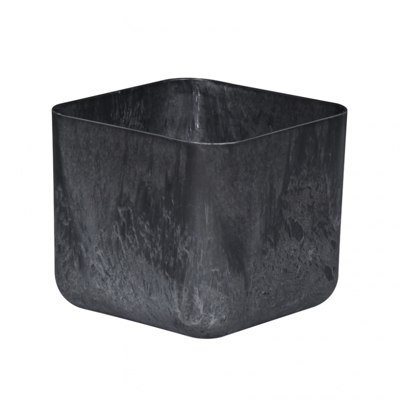 Artstone Rubik Plant Pot Black
